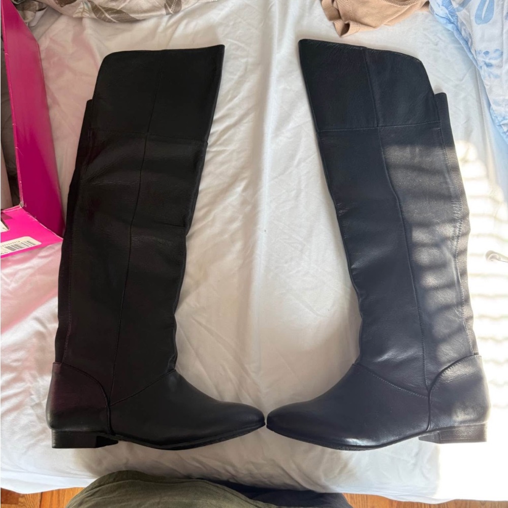 Chinese Laundry Black Knee-High Leather Boots